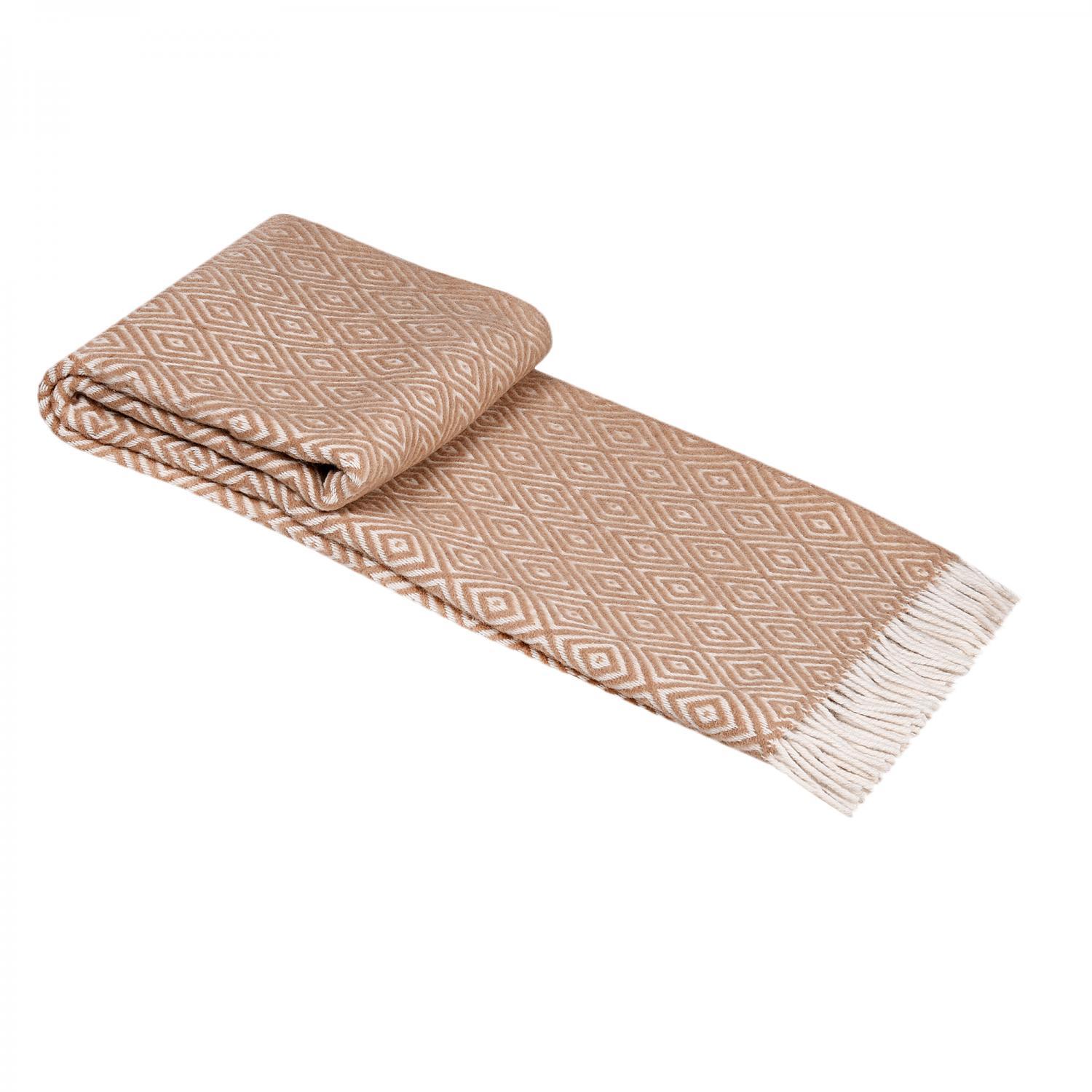 Natural Wool Blanket Throw Verona Style