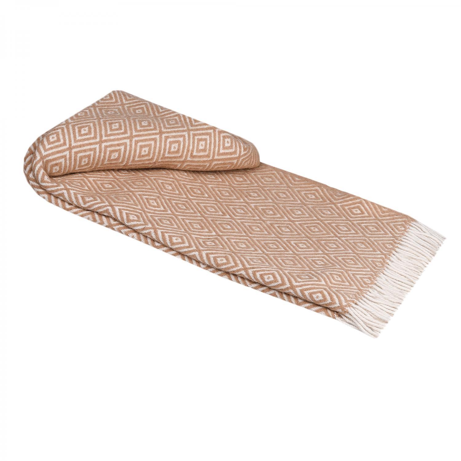 Natural Wool Blanket Throw Verona Style