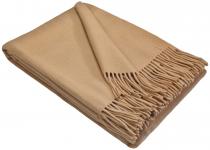 Elegant 100% Merino Wool Blanket – Soft & Warm (140X200 Cm, Camel Color)