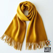 Merino Wool Scarf In Mustard Yellow: Elegance And Comfort Combined