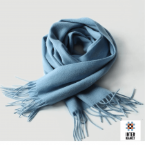 Merino Wool Scarf In Light Blue: Luxury, Comfort, And Elegance