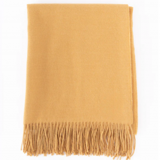 Луксозно Одеяло От 100% Бейби Алпака Вълна – Жълт Цвят | 130×180 См, 500 Г