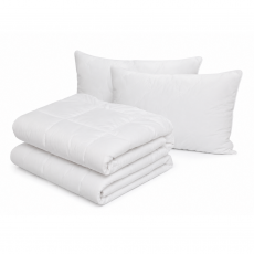 2 Pillows 50×70 Cm + 2 Duvets 150×200 Cm Set – 100% Natural Wool